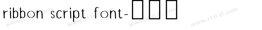 ribbon script font字体转换